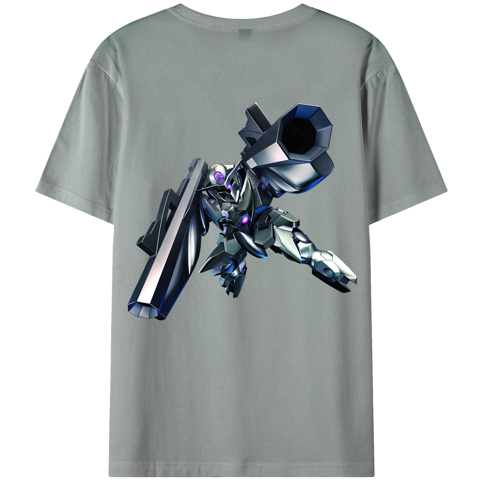 （画像用） 機動戦士ガンダム Mobile Suit Gundam 綿100％ メンズ半袖Tシャツ（バックプリント） 通気性